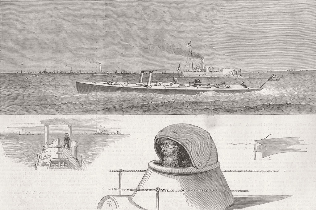 HANTS. Naval review, Spithead-Yarrow Torpedo boats 1878 old antique print